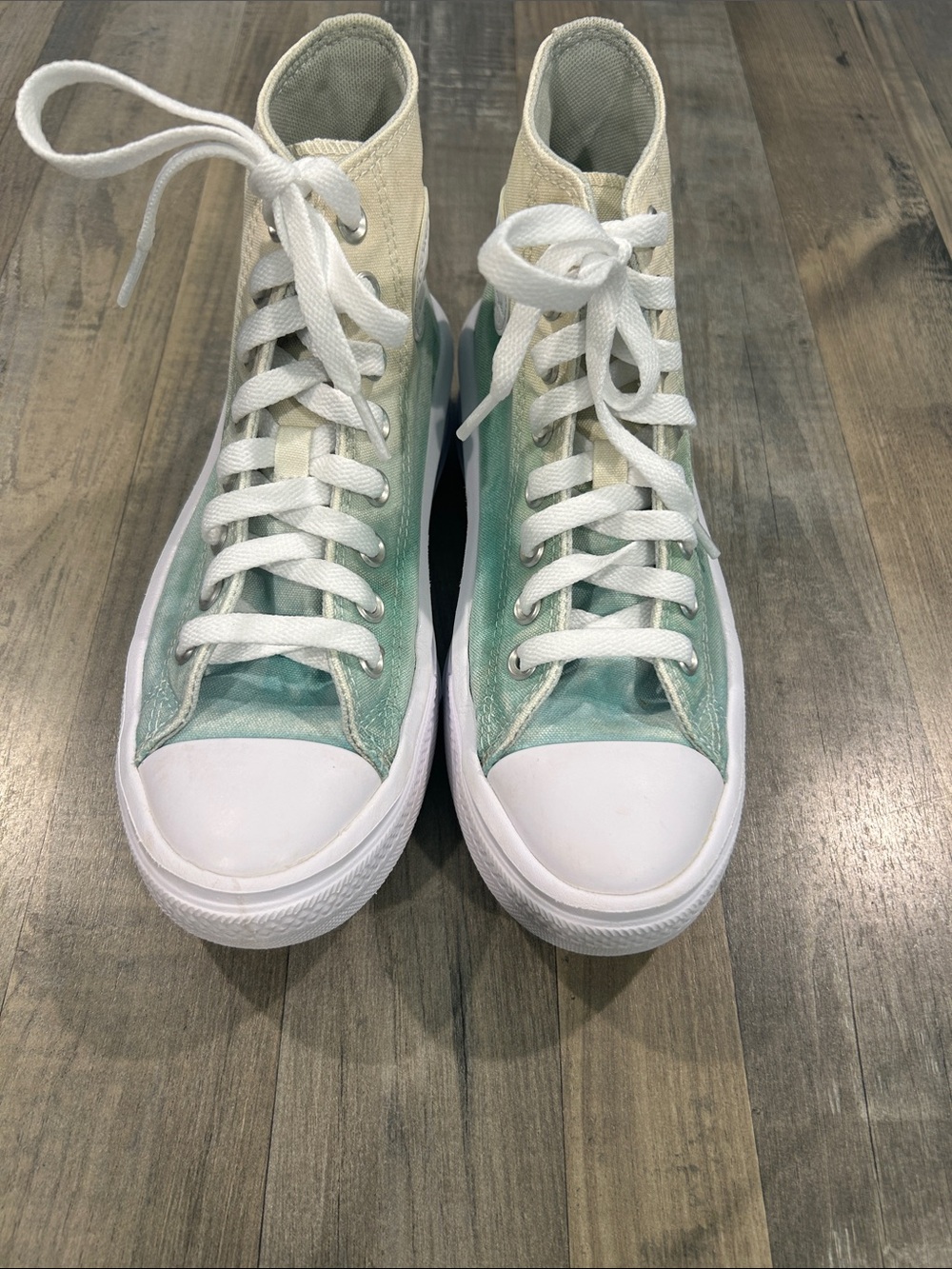Converse High-Top Platform Sneakers - Green Fade - Picture 2 of 12